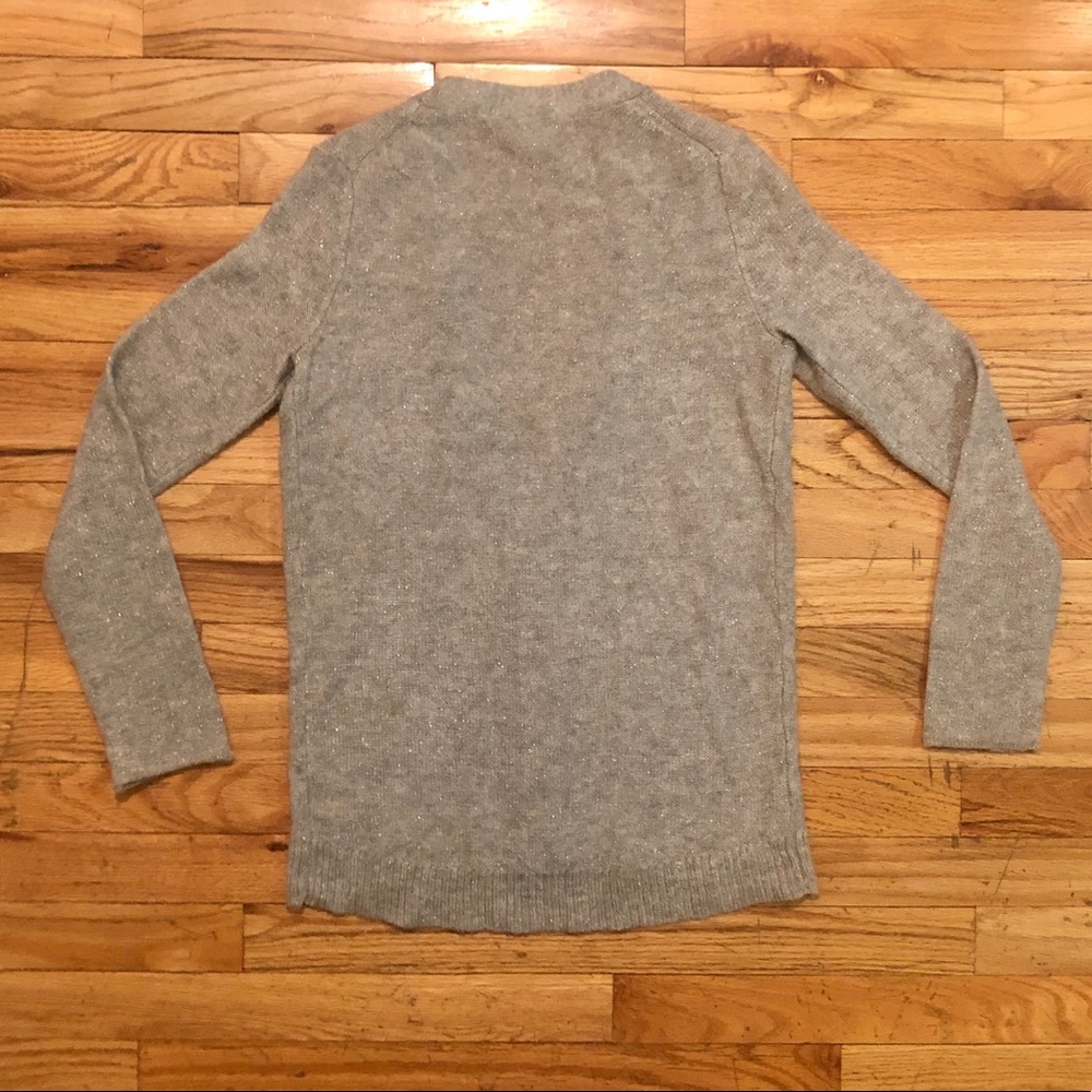 GAP Gray cardigan with metallic silver threading, XS - Picture 4 of 5